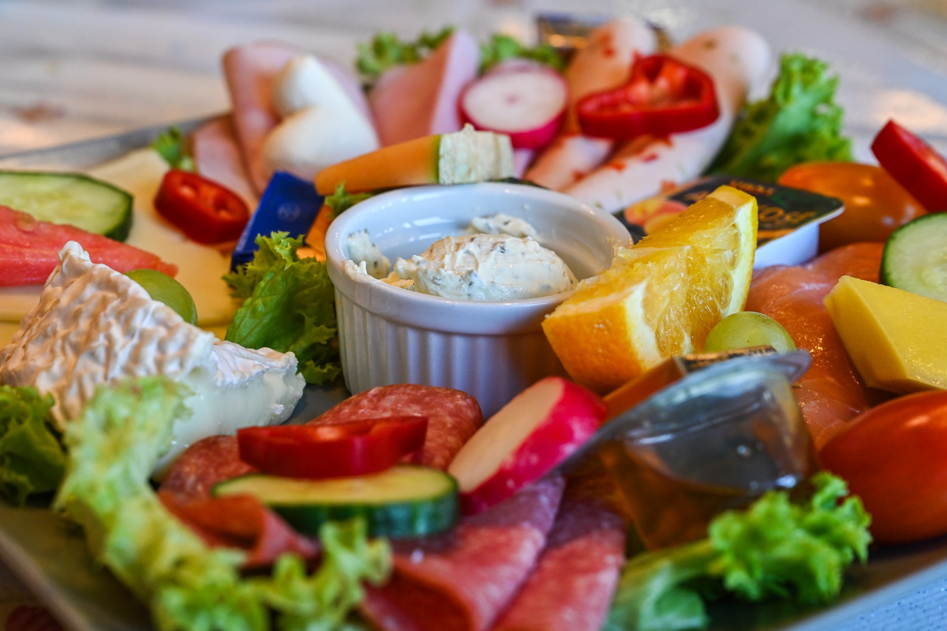 Speisen im Bistro Canapé